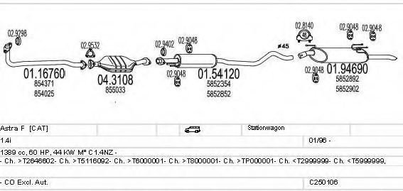 MTS C250106005220 Exhaust System